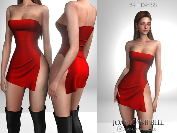 Sims 4 — BRIT DRESS by Joan_Campbell_Beauty_ — 12 swatches Custom thumbnail Original mesh
