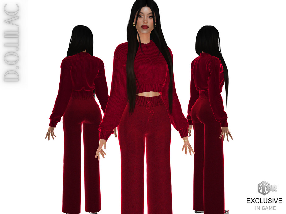 The Sims Resource | Cashmere Wide-Leg Pants DO0650