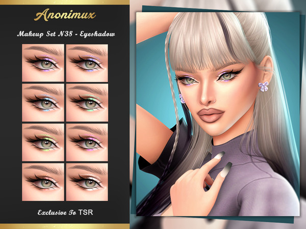 Sims 4 — Makeup Set N38 - Eyeshadow by Anonimux_Simmer — - 8 Swatches