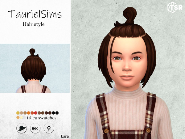 Sims 4 — Lara-Hairstyle by taurielsims — Alll lods