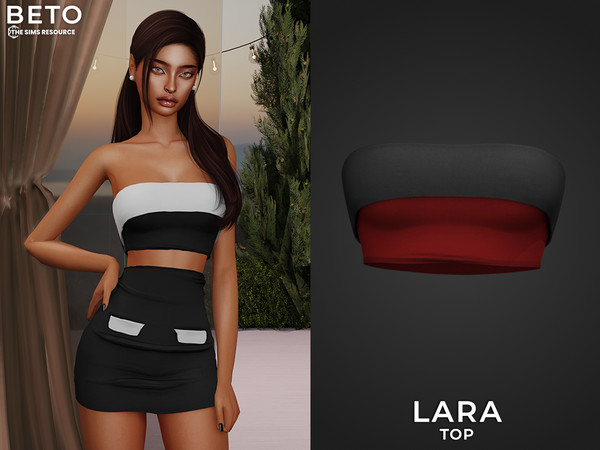 Sims 4 — Lara (Top) by Beto_ae0 — Minimalist and formal attire for women - 04 colors