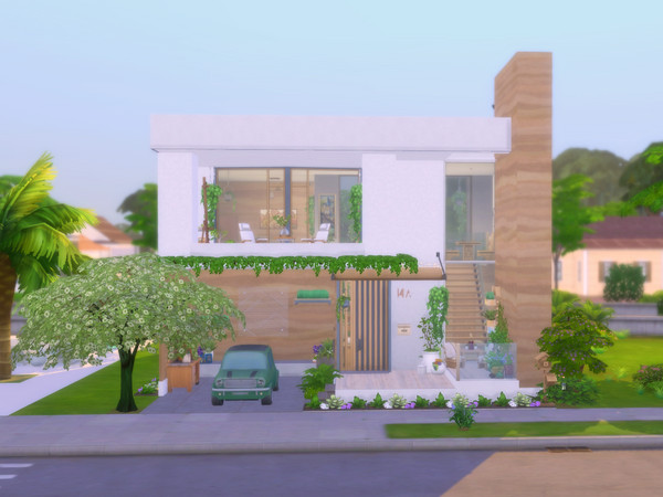 Sims 4 — "Banana's vibes" Starter - no cc by Mamba_Negra2 — Fantastic ecofriendly starter house located on a