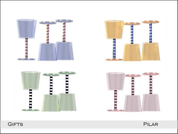 Sims 4 — Pilar Gifts Glass2 by Pilar — Vibrant Color Gifts for the Home