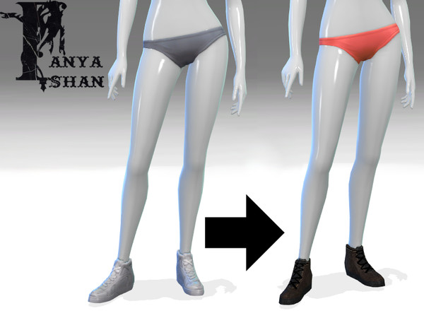 Sims 4 — PanyaShan_MedievalStyleMaidUniformShoesRecolor.package by PanyaShan — This set replaces the standard female