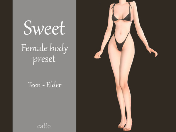 Sims 4 — Sweet Body Preset by catttttto — Female body preset.