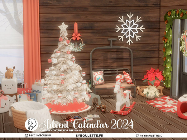 Sims 4 — Advent Calendar 2024 - Christmas market hot drinks stall (decor version) by Syboubou — This year, it wasn't