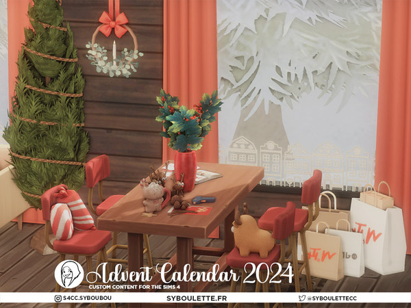 Sims 4 — Advent Calendar 2024 - Candy pillows | christmas by Syboubou — This year, it wasn't about decoration since it