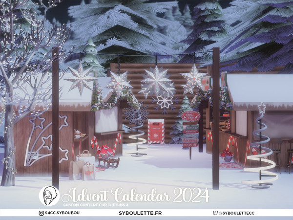 Sims 4 — Advent Calendar 2024 - Flashing snowflake V2 | christmas by Syboubou — This year, it wasn't about decoration