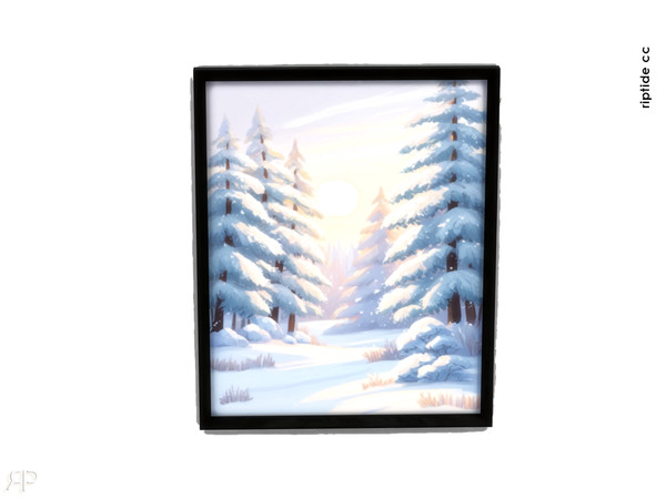 Sims 4 — Riptide CC Frosted Beginnings Collection Painting by Riptidecc — The Frosted Beginnings Collection captures the