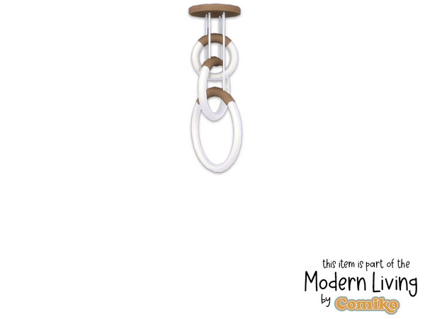 Sims 4 — Comiko Modern Living Room Short Chandelier by Comiko — Hi! Part 3 - Modern Living Set is base game compatible
