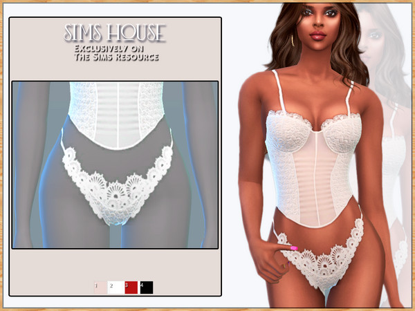 Sims 4 — LACE WOMEN'S PANTIES by Sims_House — LACE WOMEN'S PANTIES