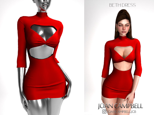 Sims 4 — BETH DRESS by Joan_Campbell_Beauty_ — 10 swatches Custom thumbnail Original mesh