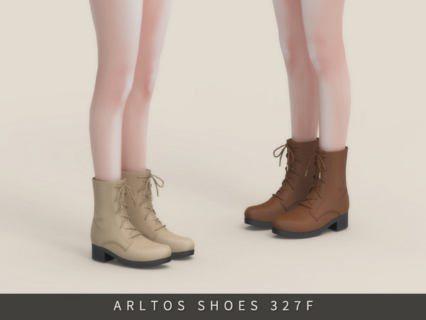 Sims 4 — Leather boots Female by Arltos — 14 colors.