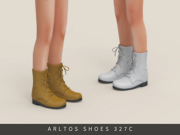 Sims 4 — Leather boots Child by Arltos — 14 colors.