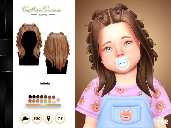 Sims 4 — Julieta Hairstyle for Toddler by sehablasimlish — Hope you like it and enjoy it. Maxis Match