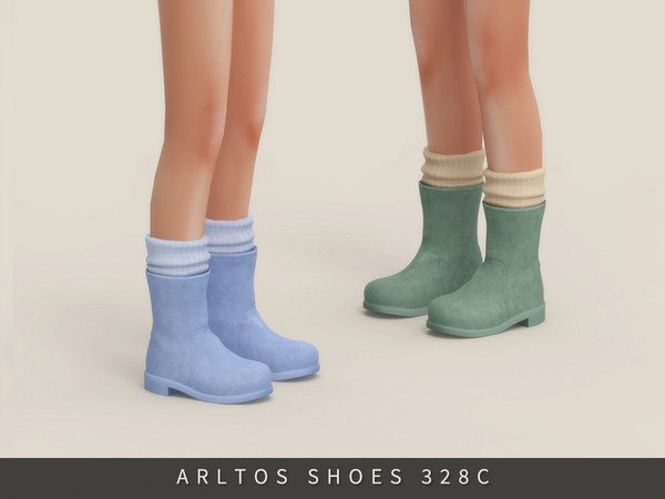 Sims 4 — Winter boots Child by Arltos — 15 colors.
