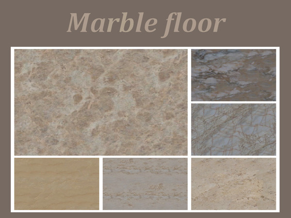 Sims 4 — Beige marble floor by Veresk_Veresk — I decided to diversify the walls with some floors that were previously