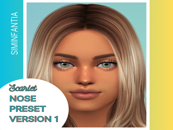 Sims 4 — Scarlet Nose Preset Version 1 by Siminfantia — This Nose Preset comes with 3 different versions in total,