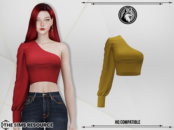Sims 4 — Felicia Top by ForLima — 8 Colors