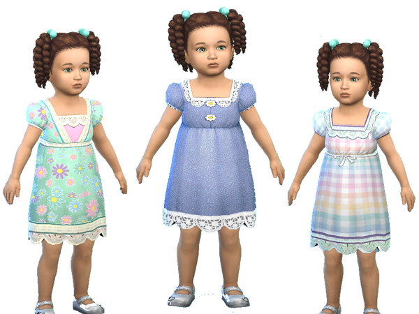 Sims 4 — Spring Fling Toddler Dresses by ayshala2 — Three completely different cute dresses for your little cutie.