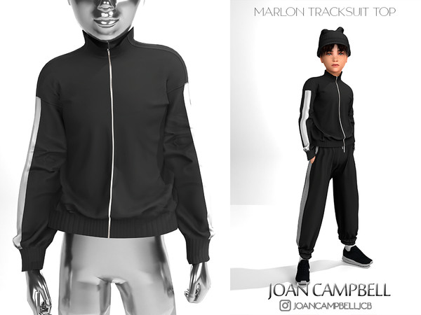 Sims 4 — MARLON TRACKSUIT TOP (CHILD) by Joan_Campbell_Beauty_ — 9 swatches Custom thumbnail Original mesh