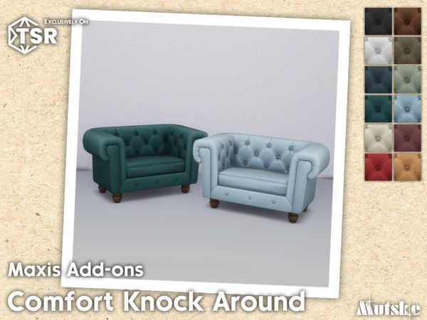 Sims 4 — Knock Around Chair by Mutske — Maxis Add-on of several comfort items. Make sure that your game is fully patched