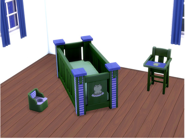 Sims 4 — Froggy Green Nursery Frog Chair by ayshala2 — Complete with cozy frog chair, this Froggy Green Nursery Set has