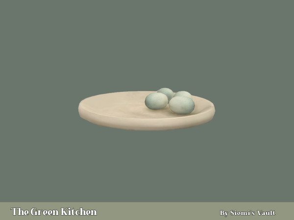 Sims 4 — The Green Kitchen - Plate by siomisvault — Hello this is the second Kitchen I made hope you find it useful and