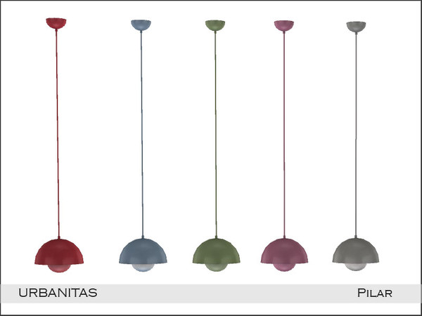 Sims 4 — Pilar Urbanitas CeilingLightMedium by Pilar — Interchangeable colors for a juvenile bedroom