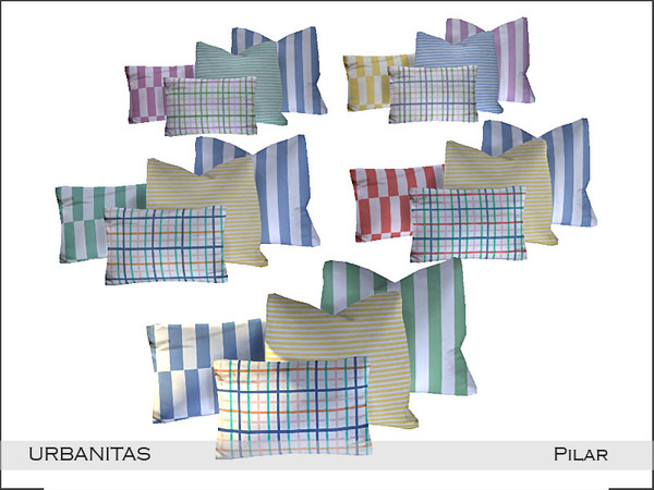 Sims 4 — Pilsar Urbanitas Pillows by Pilar — Interchangeable colors for a juvenile bedroom