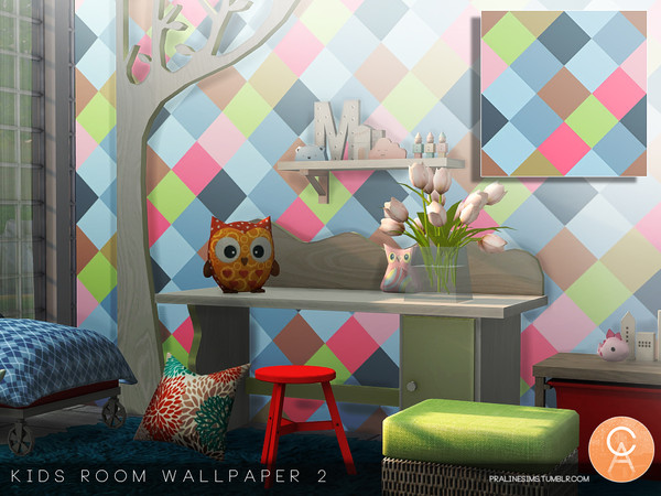 Sims 4 — Kids Room Wallpaper 2 by Pralinesims — By Pralinesims