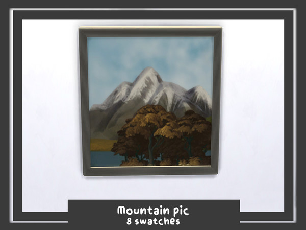 Sims 4 — Mountain pic by Woodies — New mesh + colour by woodies 8 swatches