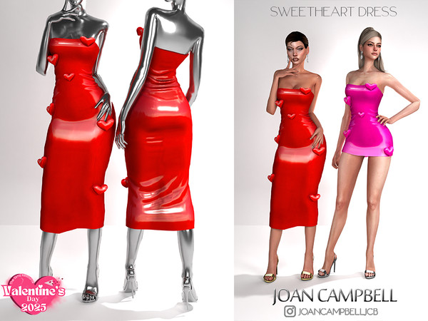 Sims 4 — SWEETHEART DRESS by Joan_Campbell_Beauty_ — 4 swatches Custom thumbnail Original mesh