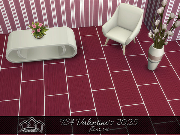 Sims 4 — TS4 Valentine's 2025 floor3 by Emerald — Happy Valentine's Day!!! (floor set)