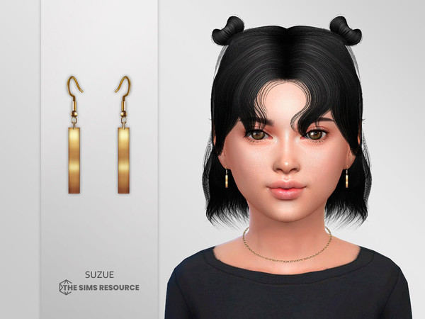 Sims 4 — Xantel Earrings Child by Suzue — New Mesh (Suzue)