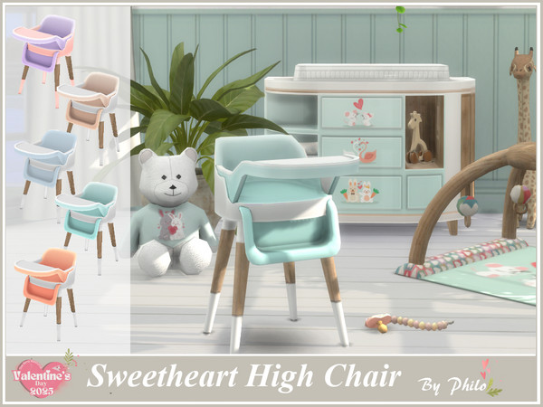 Sims 4 — Philo_Sweetheart High Chair by philo — This set includes;