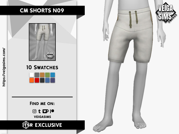 Sims 4 — CM SHORTS N09 by David_Mtv2 — New mesh;