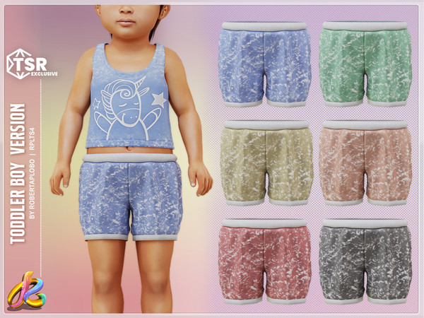 Sims 4 — Boy Shorts 300-Toddler by RobertaPLobo — Shorts 300 - Toddler Boy version - TS4