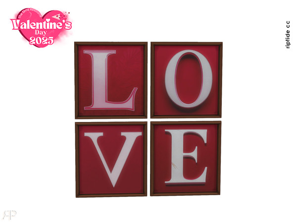 Sims 4 — Riptide-CC Valentines Embrace Collection Romantic Painting by Riptidecc — The Valentines Embrace Collection