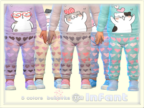 Sims 4 — Pants Valentin by bukovka — Infant pants of both sexes: boys and girls in 5 coloring options. All cards have