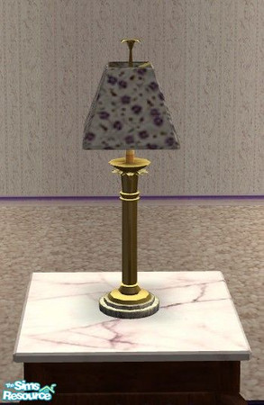 Sims 2 — Merlot Living - Lamp by Riverwillows — Cool muted purples and violets make up this lovely Victorian style living