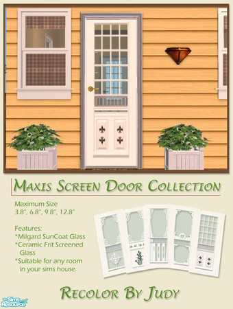 Sims 2 — Judy Maxis Screen Door White 4 by judyhugsnoopy — This screen door is not expensive, it is really suitable for