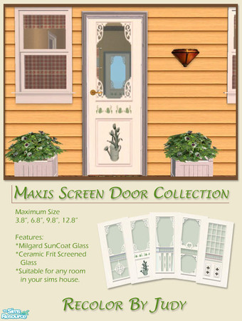 Sims 2 — Judy Maxis Screen Door White 3 by judyhugsnoopy — This screen door is not expensive, it is really suitable for