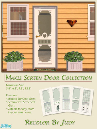 Sims 2 — Judy Maxis Screen Door White 2 by judyhugsnoopy — This screen door is not expensive, it is really suitable for