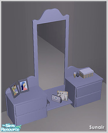 Sims 2 — Sunair T660 NCE Floor Mirror by Sunair — Sunair T660 NCE Floor Mirror (lightwood) of NCE Girls Room - Mesh set.