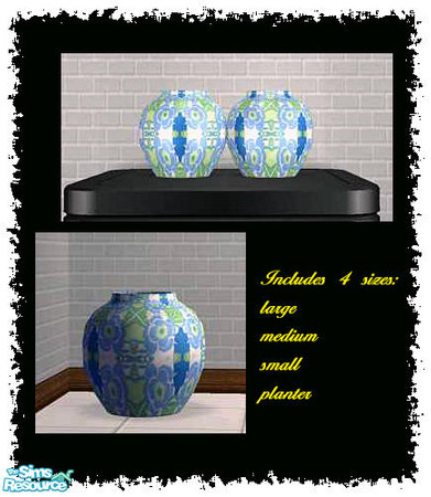Sims 2 — Opal Ceramic Vases by gatomurphy — Part of kitchen recolor based on Maxis items with exception ceramic pots made