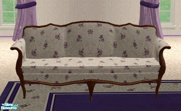 Sims 2 — Merlot Living - Sofa by Riverwillows — Cool muted purples and violets make up this lovely Victorian style living