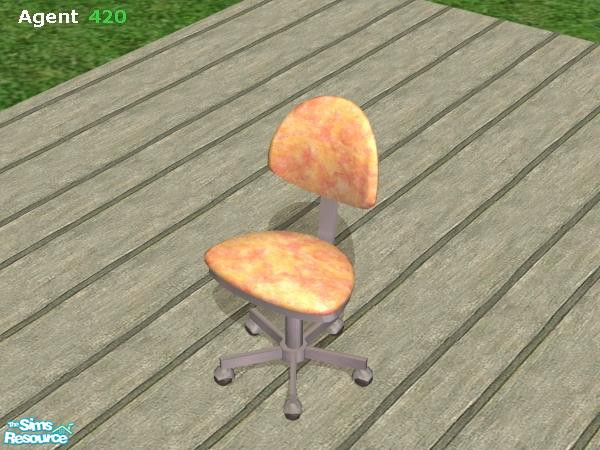 Sims 2 — Light Pinkish Orangish Ladies Chair by Agent420 — This office chair is for ladies who like to sit in nice warm