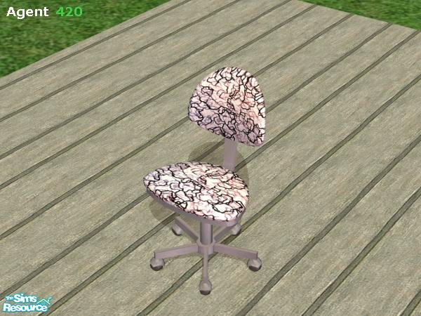 Sims 2 — Psycho Office Chair from Crazyland by Agent420 — This Psycho office chair was painted by a madman from