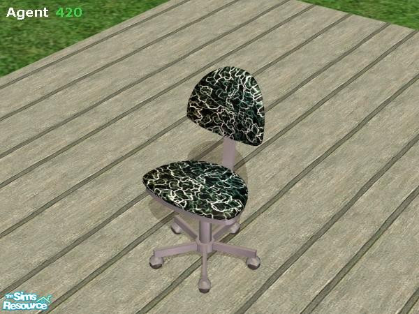 Sims 2 — Lightning Storm Office Chair by Agent420 — This chair has been bombed with a chain lightning, and a lightning